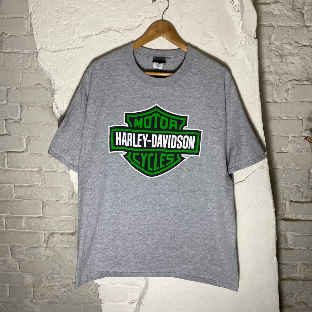 Vintage Harley-Davidson T-Shirt Mens XL Grey McMahon's PA Celtic Shamrock